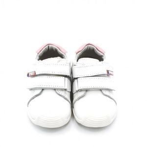 Бебешки обувки за момиче BUBBLE KIDS, мод. Bio Step бели с розов акцент