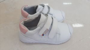 Бебешки обувки за момиче BUBBLE KIDS, мод. Bio Step бели с розов акцент