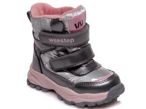 Бебешки апрески за момиче WEESTEP в розово и сиво