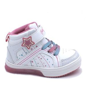 Светещи боти за момиче, бели със звездички  BUBBLE KIDS 