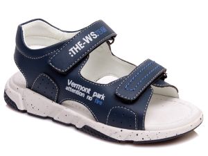 Сандали за момче, тъмно сини с бели надписи WEESTEP