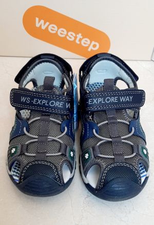 Сандали за момче, сиви, затворени WEESTEP