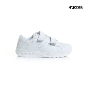 Бели детски маратонки JOMA, модел PLAY 21 с велкро 