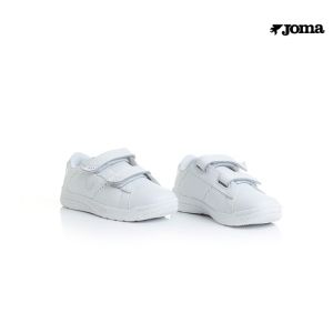 Бели детски маратонки JOMA, модел PLAY 21 с велкро 