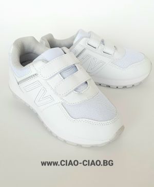 Бели маратонки MORENO Unisex-модел с 2 велкро