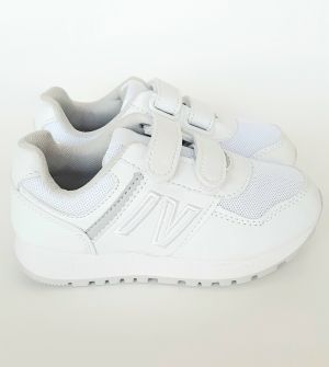 Бели маратонки MORENO Unisex-модел с 2 велкро